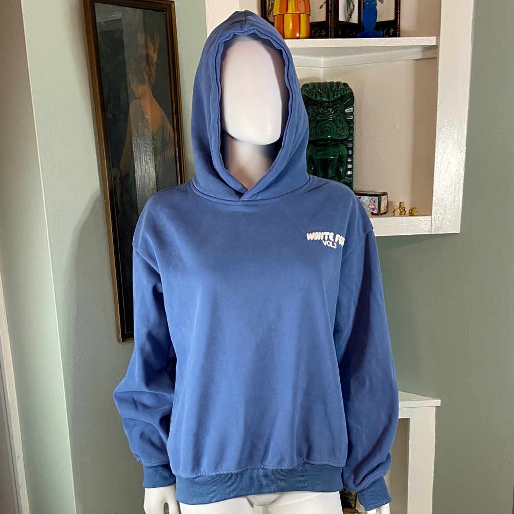 White Fox Boutique Ocean Blue Offstage Hoodie S/M sweatshirt - Picture 3 of 12